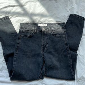Topshop Washed Black Jamie Skinny Jeans